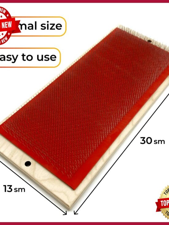 Professional Hair Extension Drawing Mat with Wooden Base, 30x13cm main image 3